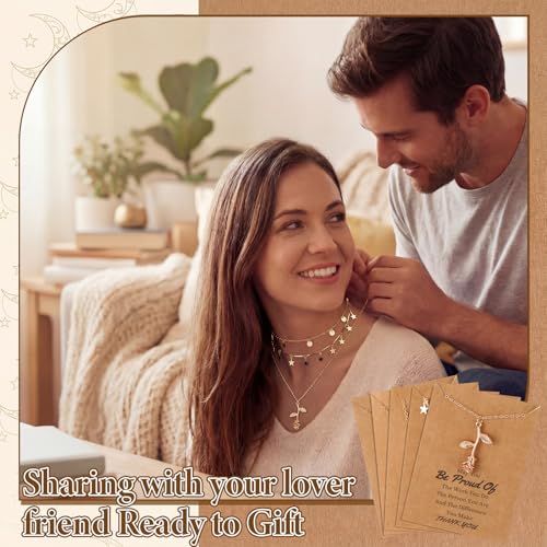Kenning 30 Pcs Mother's Day Necklace Gifts Bulk Pendant Necklace Set for Women Gold Plated Acrylic Adjustable Clavicle Chain with Card - color: Gold, style: Classic Mixed Style