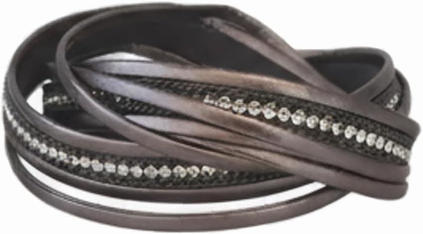KSQS Tree of Life Leather Multi-Layer Wraps Bracelet,Boho Wide Buckle Wristband Bangle,Braided Cuff Bracelets for Women