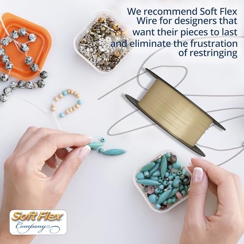 Soft Flex 49 Strand Beading Wire - Medium 0.19 Diameter - 100 Feet Nylon Design Wire - style: Bone