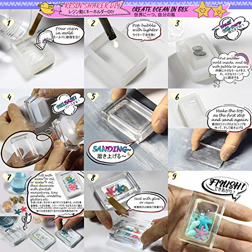 FUNSHOWCASE Cabochon Pendant or Earrings Resin Silicone Molds and Jewelry Making Kit Pack 54-Count
