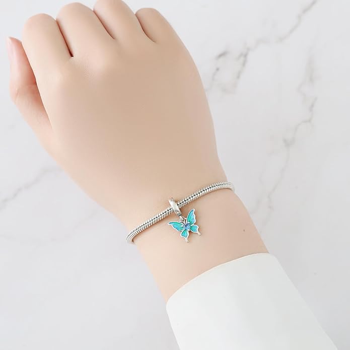 Cute Panda Animal 925 Sterling Silver Charms for Bracelets and Necklace Dangle Pendants Butterfly Elephant Dog Bead Jewelry Present for Women Family Friends