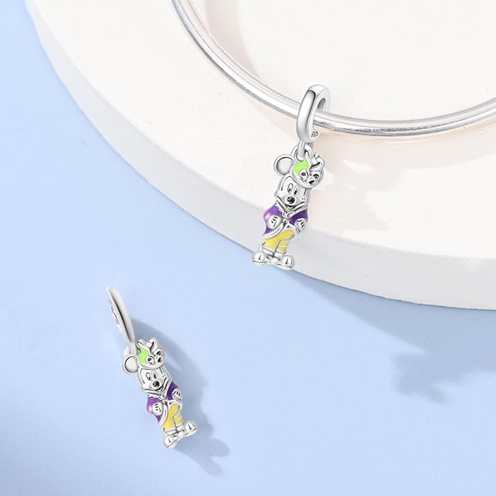 LIGHTDOG 925 Sterling Silver Charm fits Pandora Charm Bracelet Necklaces Pendant Bead Charms Jewelry Gift for Women Family Friends
