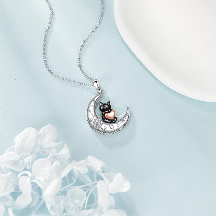 YFN 925 Sterling Silver Hummingbird/Cardinal/Cat Necklace for Women Animal Pendant with Adjustable 18"+2" Chain Jewelry Gift for Christmas, Valentine's Day, Mother's Day, Birthday-Gift Box Included