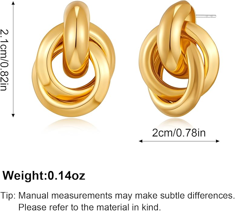 Gold Geometric Drop Dangle Earrings for Women Long Link Dangle Earrings Jewelry Gift