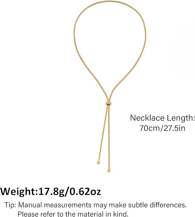 Gold Silver Necklace for Women Y Chain Adjustable Gold Long Necklaces Fashion Dainty Jewelry