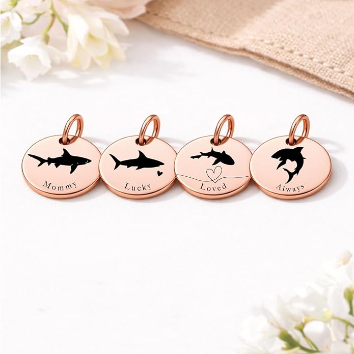 SM Design Mama Animal Charm Set – Set of 4 Stainless Steel Charms – Motherhood & Family Keepsake Jewelry Charmss