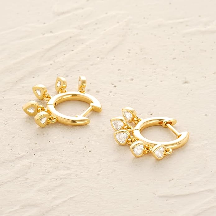 MYEARS Women Earrings Gold Huggie Hoop Ear Stud Cuff 14K Small Simple Hypoallergenic Everyday Jewelry