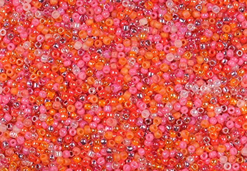 11/0 Toho and Miyuki Japanese Seed Beads - Tropical Sunset Mix #CM15 (14g Tube)
