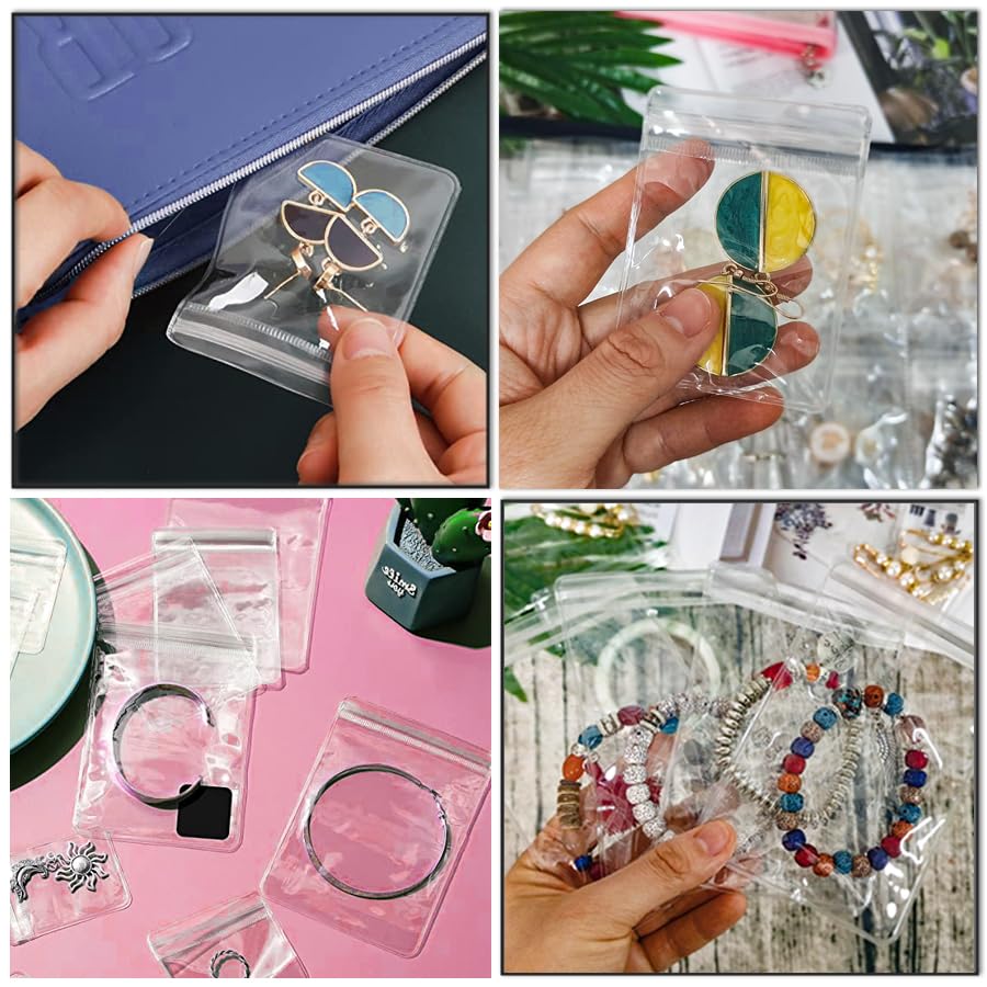 Travel Jewelry Organizer Case Transparent Jewelry Storage Book Binder Bag for Earrings, Rings, Necklace, Bracelet (White-Clear Window) - color: White,Clear Window