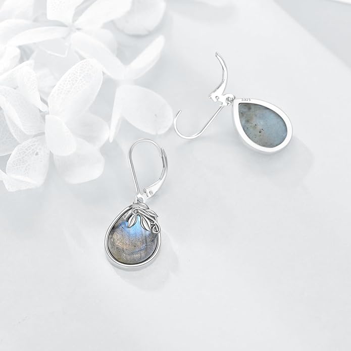 VONALA Flower Earrings for Women 925 Sterling Silver Rose/Lotus/Scottish Thistle/Tulip/Lilac/Mushroom/Pineapple Dangle Drop Earrings Flower Jewelry Gifts for Women Girls Birthday Gifts