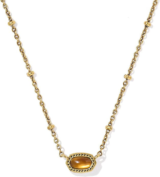 Kendra Scott Mini Elisa 14k Gold-Plated Satellite Short Pendant Necklace, Fashion Jewelry for Women