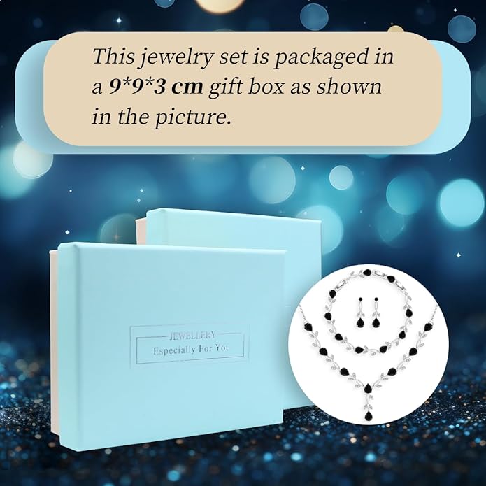 GZWHD Wedding Jewelry Sets for Bride Bridesmaid Women Cubic Zirconia Necklace Earrings Bracelet Set Gift for Mother Friend Wife Daughter Sister Party Prom Jewelry