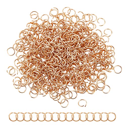 UNICRAFTALE About 500pcs Real 24K Gold Plated Open Jump Rings Stainless Steel O Shape Rings Jewelry Findings for DIY Bracelets Necklaces Jewelry Craft Making - color: Golden