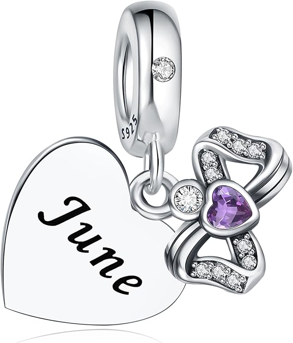 Birthstone Charms 925 Sterling Silver Charms Fit Pandora Charms Bracelet Fit Wife Mother's Day Christmas Birthday Gift