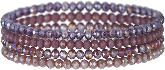 Noessla Beaded Boho Stretch Bracelet Colorful Stackable Crystal Beads Bracelets Trendy Costume Jewelry Mothers Day Gifts for Women