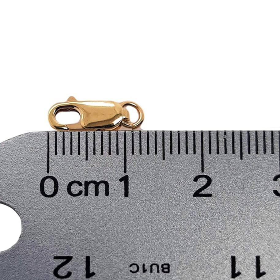 10.1MM 14K Solid Yellow Gold Oval Lobster Clasp with Ring 12.4MM Overall Length Made in Italy by CRAFT WIRE - size: 10.1MM