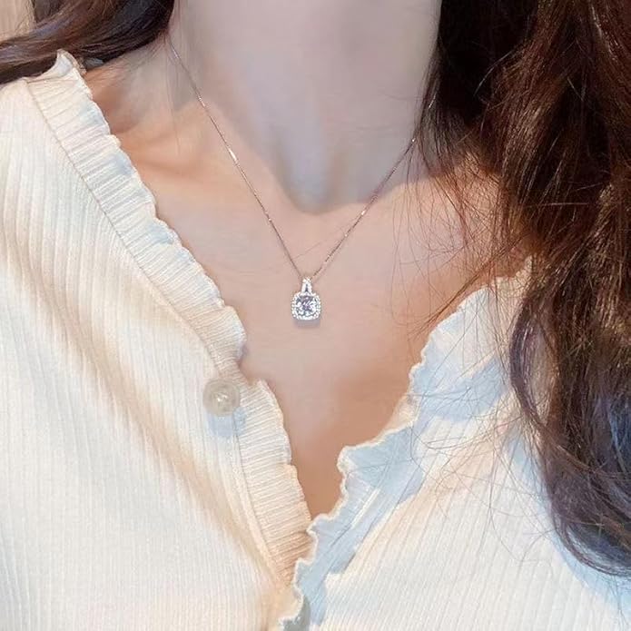 4pcs Cubic Zirconia Wedding Jewelry Sets for Bride Bridesmaid Cubic Zirconia Pendant Necklace Earrings Link Tennis Bracelet Open Ring Set for Women