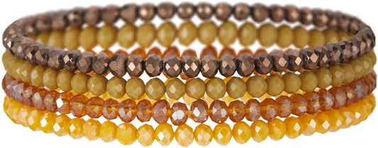 Noessla Beaded Boho Stretch Bracelet Colorful Stackable Crystal Beads Bracelets Trendy Costume Jewelry Mothers Day Gifts for Women