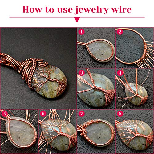 anezus 18 Gauge Jewelry Wire for Jewelry Making, Craft Wire Tarnish Resistant Copper Beading Wire for Jewelry Making Supplies and Crafting (18 Gauge, Copper) - color: Copper