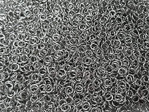 1 Pound Bright Aluminum Chainmail Jump Rings 16G 7/32" ID (4000+ Rings) - size: 16swg 7/32" Id