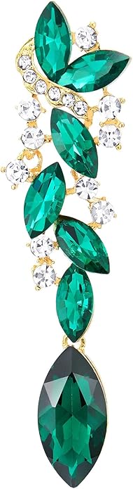 Art Deco Wedding Bridal Party Rhinestone Marquise Cluster Chandelier Long Dangle Statement Earrings
