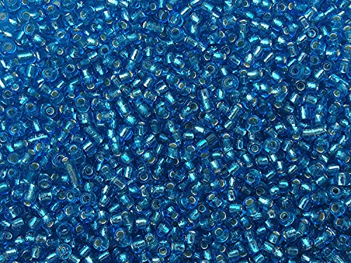 Seed Beads Size:11/0 50 gr / 1.76 oz (Light Blue Silver Lined) - color: Light Blue Silver Lined