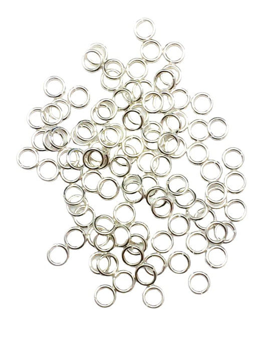 100pcs 925 Sterling Silver Open Jump Rings, 22 Gauge 3.7mm OD/2.5mm ID Made in USA by CRAFT WIRE - size: 3.7mm OD/2.5mm ID