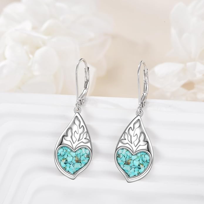 VONALA Flower Earrings for Women 925 Sterling Silver Rose/Lotus/Scottish Thistle/Tulip/Lilac/Mushroom/Pineapple Dangle Drop Earrings Flower Jewelry Gifts for Women Girls Birthday Gifts