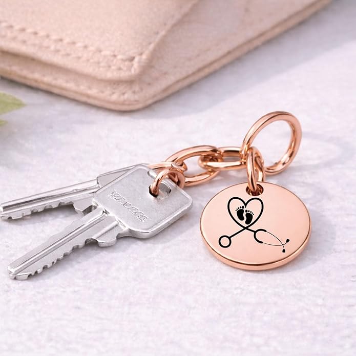 SM Design Pregnancy & New Baby Charm Set – Set of 4 Meaningful Stainless Steel Charms – Great for Crafting, Making Bracelets and Necklaces - Meaningful Keepsake Charms for Expecting & New Moms