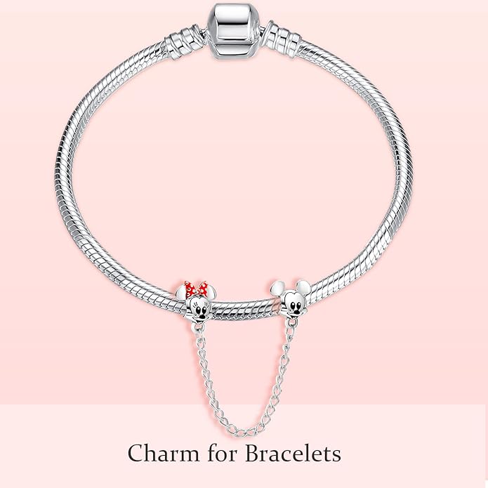 MITSOKU 925 Sterling Silver Charms for Bracelets Necklaces Animal prototype Pendant Safety Chain Dangle Pendants Beads Christmas Day Charms Jewelry Gift for Women