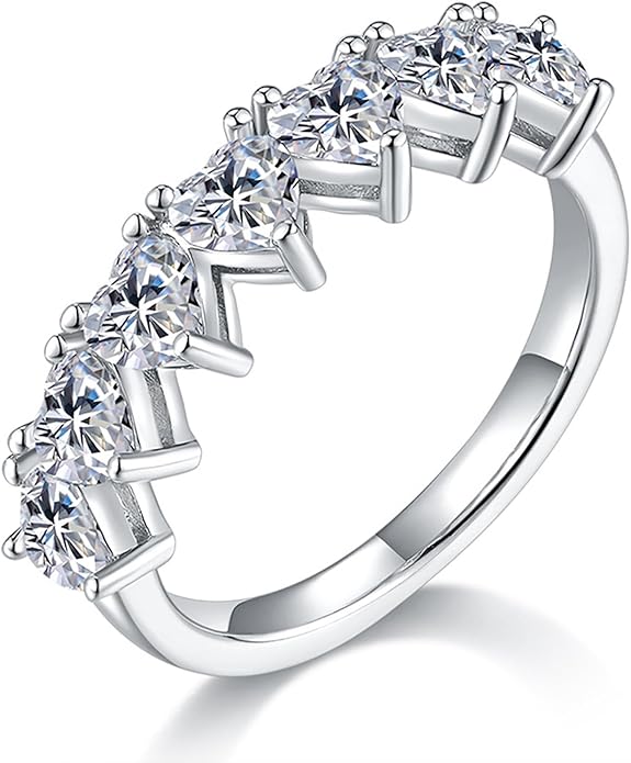 14K Gold 2.1 Carat Diamond Engagement Ring | Heart-Shaped VVS1 D-color Flawless Cut | Chic Starry Wedding Jewelry