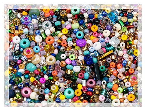 1.75oz (50g) Mix of Small Rocailles, Seed Beads & Bugles 2-10mm Preciosa Ornela Czech Glass Beads, Mix Multi Big Pack - color: Seed Beads Mix - multi - big pack, size: Mix