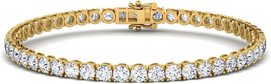 0.50-15 Carat Lab Grown Classic Diamond Tennis Bracelet 4 Prong Setting Luxury Collection (F-G Color, SI Clarity) Length- 7 Inch