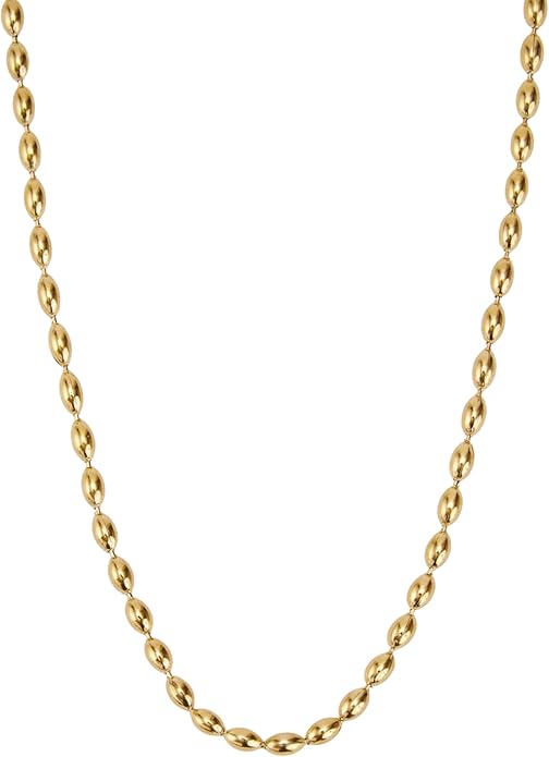 Hey Harper Gold Necklace For Women Trendy Necklace - 14K Golden PVD Coating Waterproof & Sweatproof Non Tarnish Jewelry Chain Necklaces