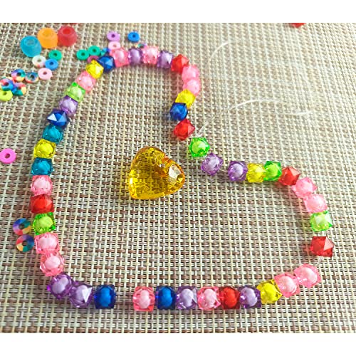 Cube 400pcs Faceted Square Transparent 8mm Crystal Spacer Beads, Round Inside for Jewelry Making (Red) - color: Rainbow,Red,White