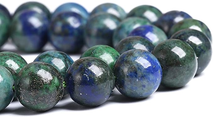 12MM 32PCS Natural Stone Lapis Chrysocolla Loose Beads for Jewelry Making DIY Bracelet