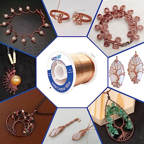 99.9% Solid Bare Copper Wire(20 Gauge, 330Ft), Dead Soft, 1 Pound Spool Pure Copper Wire for Crafts, Electroculture Gardening, Jewelry Making - size: 20GA