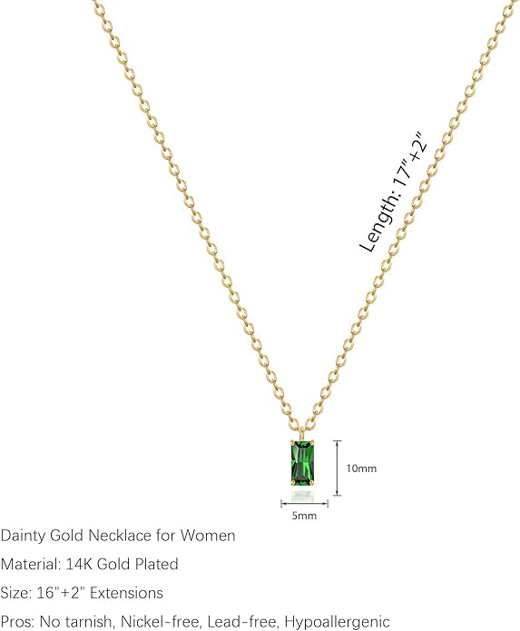 Diamond Pendant Necklace for Women, Dainty Gold Necklace 18k Gold Plated Paperclip Choker Necklaces Cute Open Oval Necklaces Simple Gold Necklace Jewelry Gifts for Women Trendy