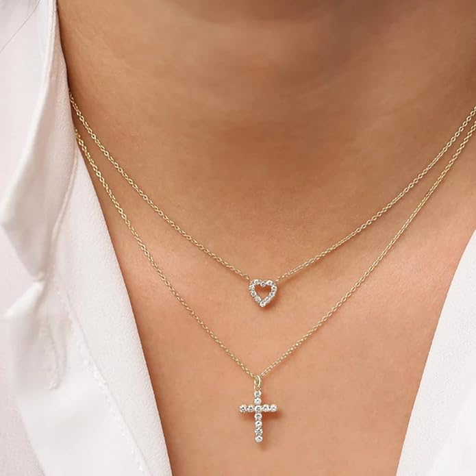 Luxval Lariat Gold Necklace for Women, Dainty Long Necklace 14k Gold Plated/Silver Y-Shaped Pendant Necklaces Trendy Beaded Chain Drop Necklaces Jewelry for Women Gifts