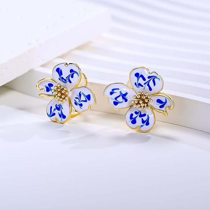Clip on Earrings Women, 14K Gold Plated Earrings for Sensitive Ears, Fashion Women's Earrings Jewelry Birthday Gift for Wife Grandma Daughter Girls on Christmas Thanksgiving