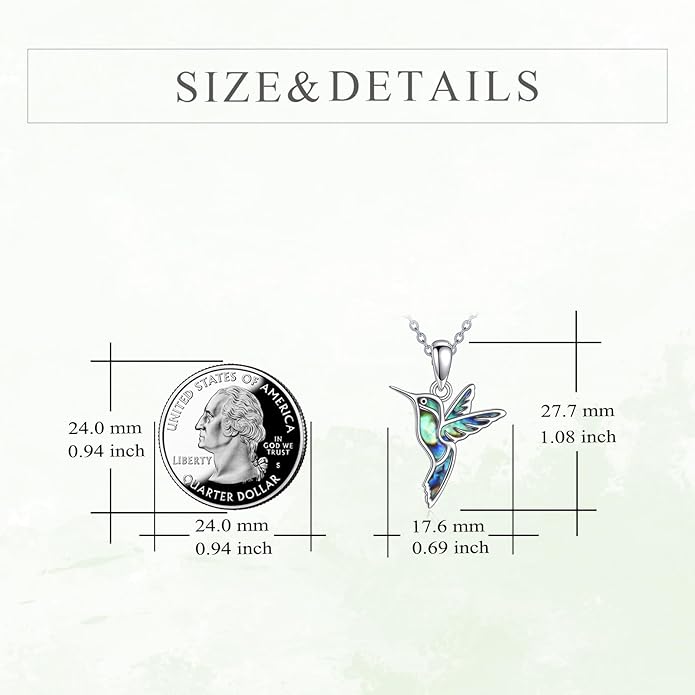 YFN 925 Sterling Silver Hummingbird/Cardinal/Cat Necklace for Women Animal Pendant with Adjustable 18"+2" Chain Jewelry Gift for Christmas, Valentine's Day, Mother's Day, Birthday-Gift Box Included