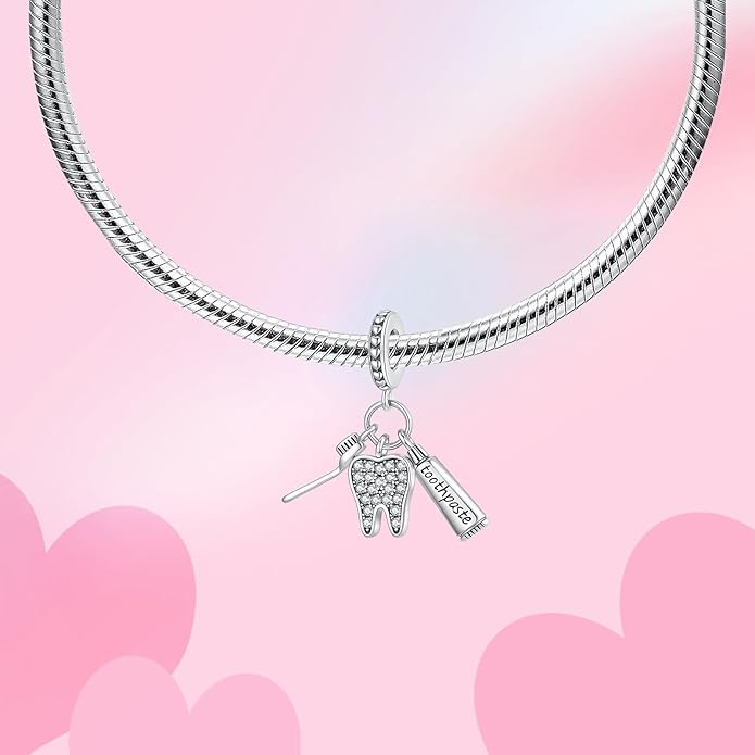 Bible Family Mom Wife Love Heart Dangle Charm 925 Sterling Silver Charms fits Bracelets and Necklace Pendant Bead Charms Jewelry Present for Women Family Friends