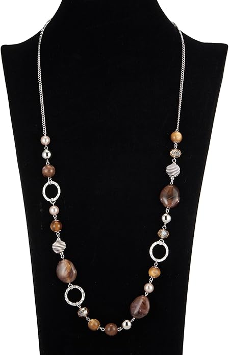 PEARL&CLUB Long Beaded Necklaces For Women - Sweater Chain Fashion Jewelry Necklace Gifts For Women