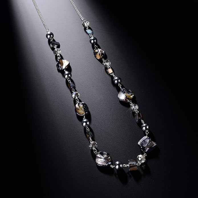 PEARL&CLUB Long Beaded Necklaces For Women - Sweater Chain Fashion Jewelry Necklace Gifts For Women