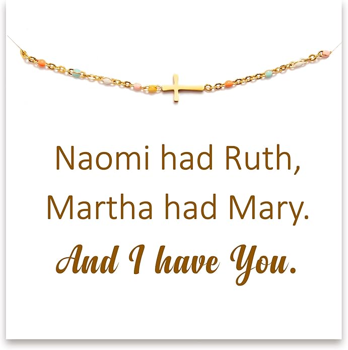 STORYJEWELLERY Friend Bracelet, Friendship Gifts for Women, Friendship Bracelets, Cross Bracelets, BFF Gift, Birthday Valentines Day Gifts for Friend, Religious & Christian Gift