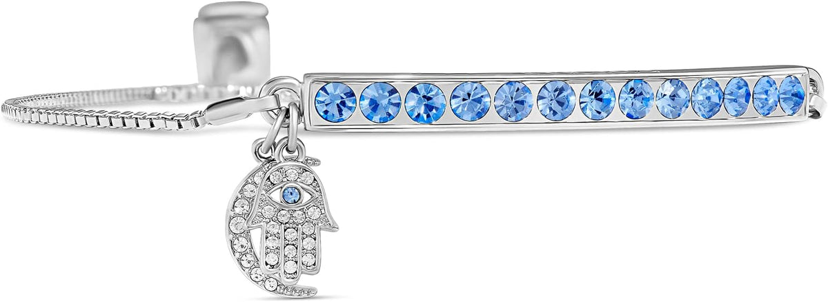 INSPIRED VOICES Sterling Silver Plated Charm Bracelets for Women - Easy Adjustable Bracelets
