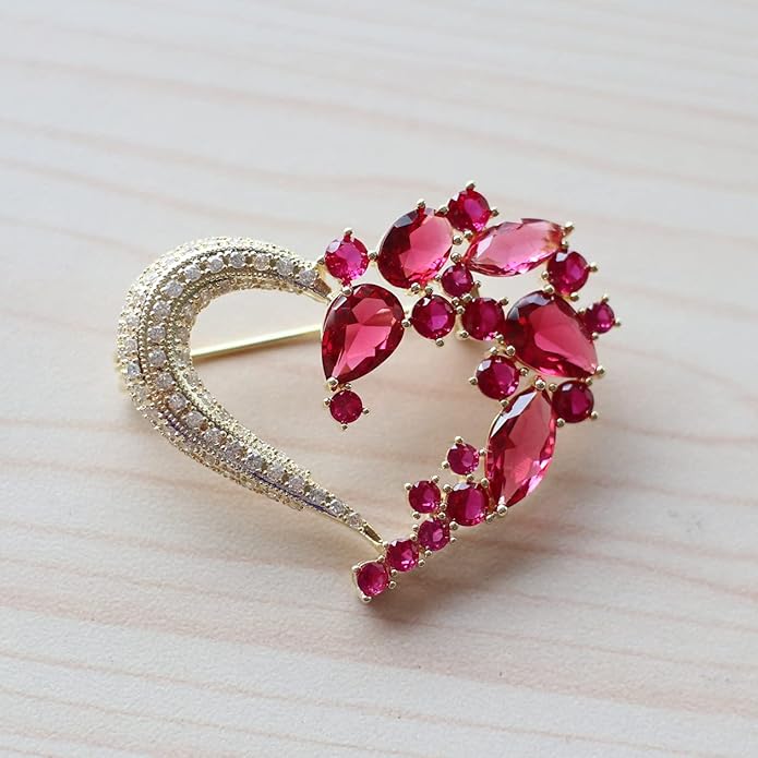 Brooch Pins for Women Girls Fashion Flower Crystal Rhinestone Pearl Jewelry