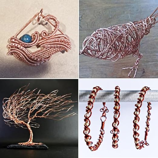 24 Gauge/0.5mm 266 Feet 5 oz 99.9% Dead Soft Copper Wire for Electroculture Gardening, Jewelry Making, Beading, Science Projects, DIY Artwork, Pure Bare Copper Wire