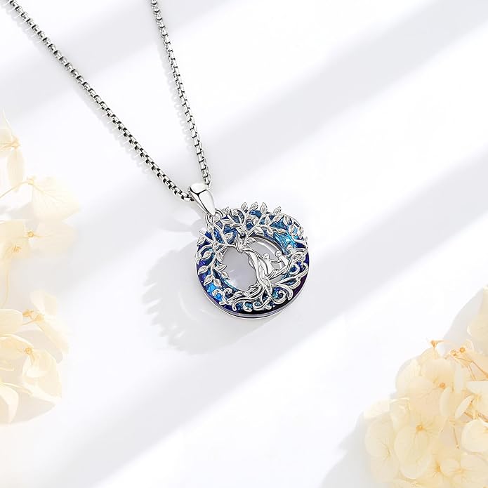 Vito 925 Sterling Silver Tree of Life Necklace for Women, Mother Tree Pendant for Mom Mother Necklace Mother's Day Jewelry Gift for Wife Grandma, 18/22 Inch Chain