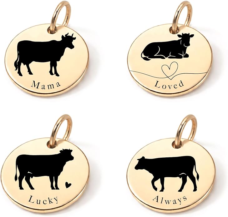 SM Design Mama Animal Charm Set – Set of 4 Stainless Steel Charms – Motherhood & Family Keepsake Jewelry Charmss